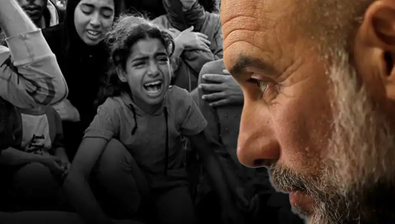Pep Guardiola, Gazze'deki Durum Üzerine Duygusal Açıklamalarda Bulundu