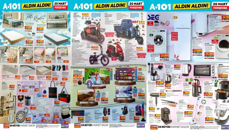 A101 Aktüel Kataloğu 20 Mart: Yeni Ürünlerle Alışveriş Keyfinizi Artırın!