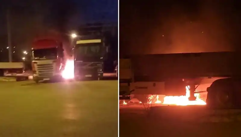 Park Halindeki Tırlara Yangın: Sebebi ve Gelişmeleri Öğrenin