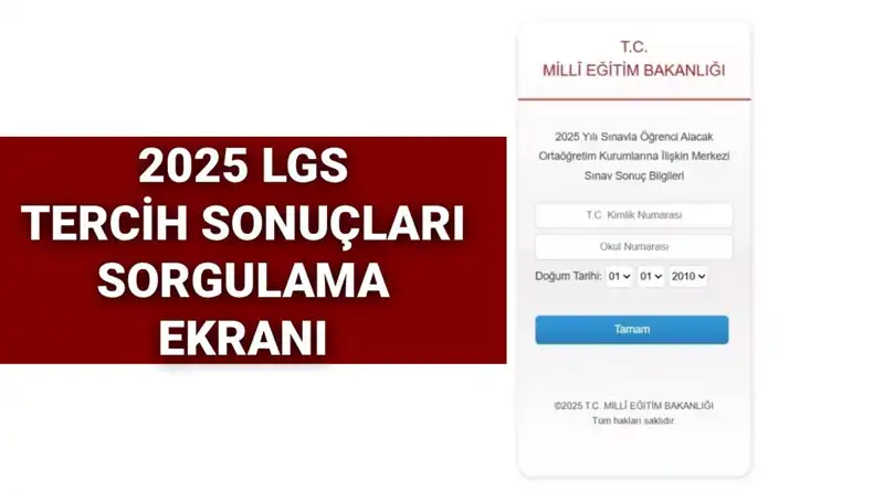 LGS Tercih Sonuçları Açıklandı! Sorgulama Ekranı Erişime Açıldı