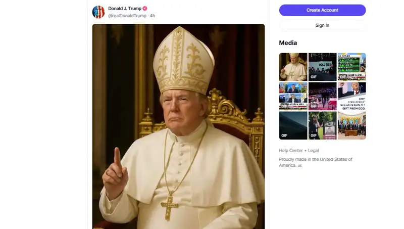 Trump’tan Papalık ve İnanç Üzerine Taze Bir Hamle: Fotoğraf Paylaşımı