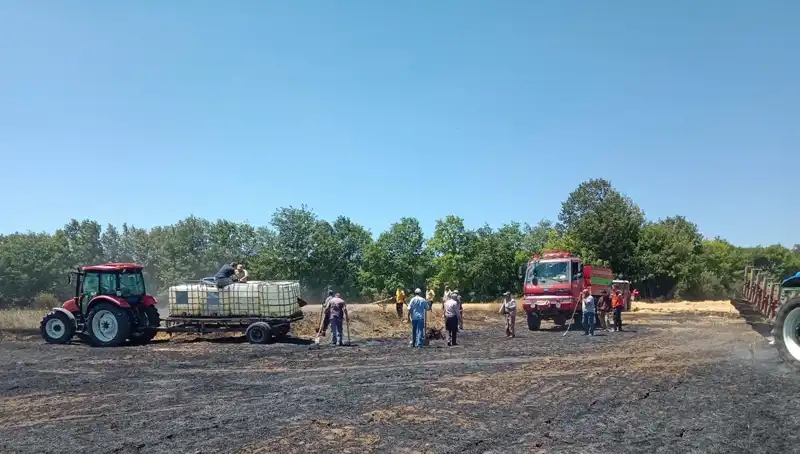 Buğday Tarlasında Çıkan Yangın, 10 Dönüm Alanı Kül Etti!